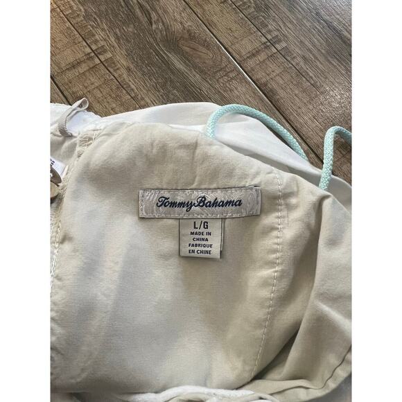 Tommy Bahama Women's White Linen High Rise Drawstring Wide Leg Pants Size Large - Picture 3 of 7